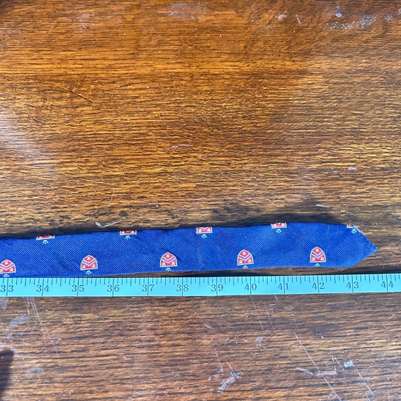 J. CREW Women's 100% Silk Adjustable Belt Size Small/Medium 43'' Navy Blue - Picture 9 of 9